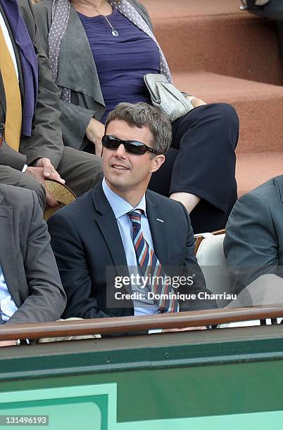 Prince Frederik of Danemark attends the French Open at Roland Garros on May 31, 2011 in Paris, France.