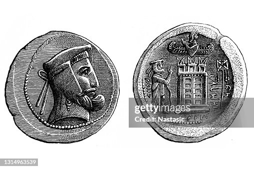 Coin of Ardashir I (also spelled Artaxerxes I) of Persis, Istakhr mint Coin of Ardashir I (also spelled Artaxerxes I) of Persis, Istakhr mint