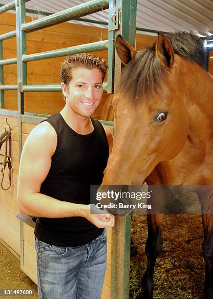 Elite Equestrian Rider Nick Haness poses Catwalk during a photo shoot on July 5, 2010 in Silverado, California.