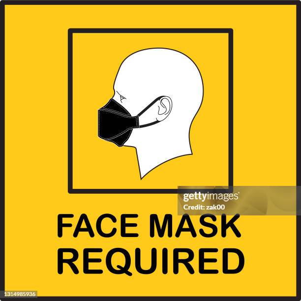 Require Mask Sign 31 Mask Required Icon High Res Illustrations - Getty Images