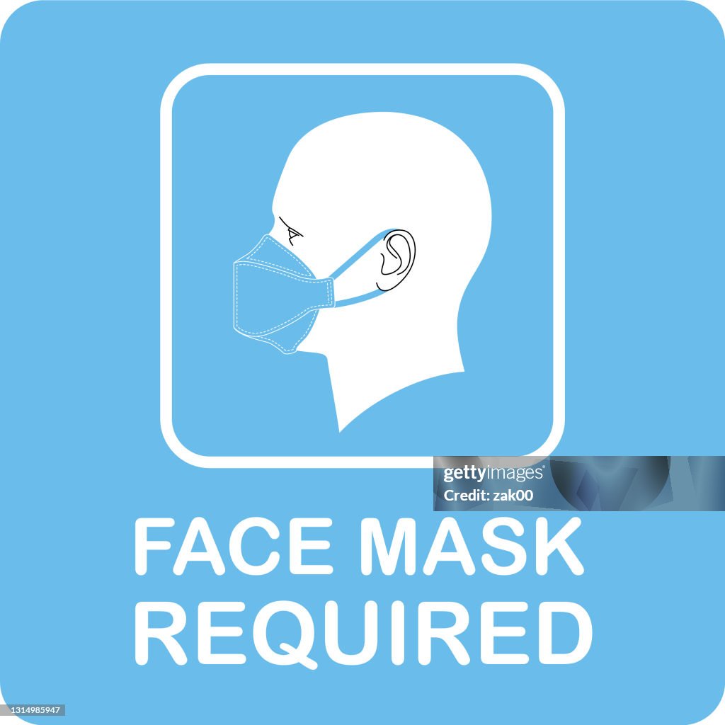Fask Mask Required Face Mask Required Vector Signs High-Res Vector Graphic - Getty Images