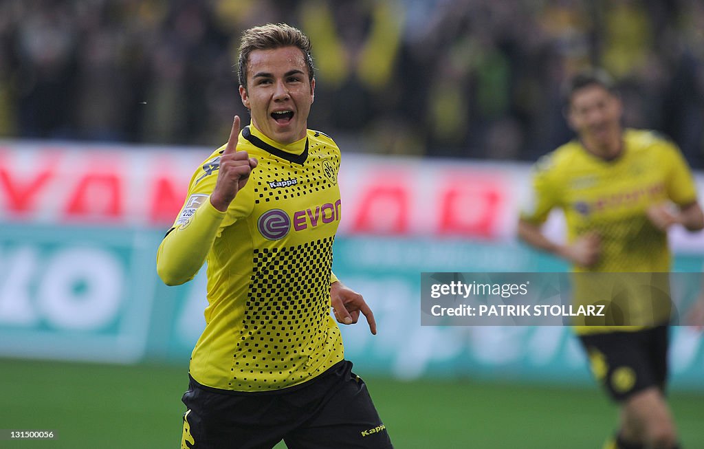 Dortmund's midfielder Mario Goetze celeb