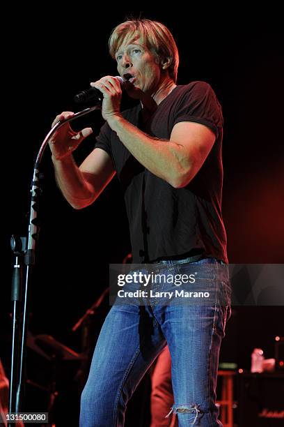 Jack Wagner performs at Mizner Park Amphitheatre on November 4, 2011 in Boca Raton, Florida.