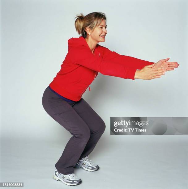 Presenter / news reader doing weights, circa 2003.