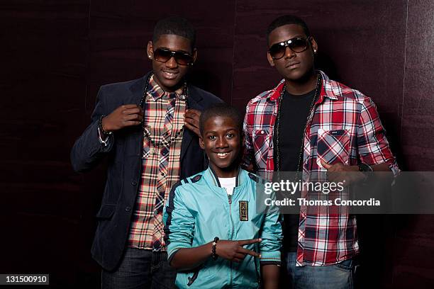 Actors Kwame Boateng, Kwesi Boakye and Kofi Siriboe pose in The Photo Studio at HAVEN360- Day 2 at Andaz on February 26, 2011 in West Hollywood,...