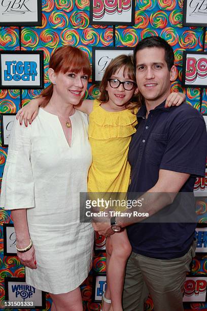 Molly Ringwald attends with her husband and daughter the GBK Kid's Choice Awards 2011 Gift Lounge at the SLS Hotel on April 1, 2011 in Beverly Hills,...