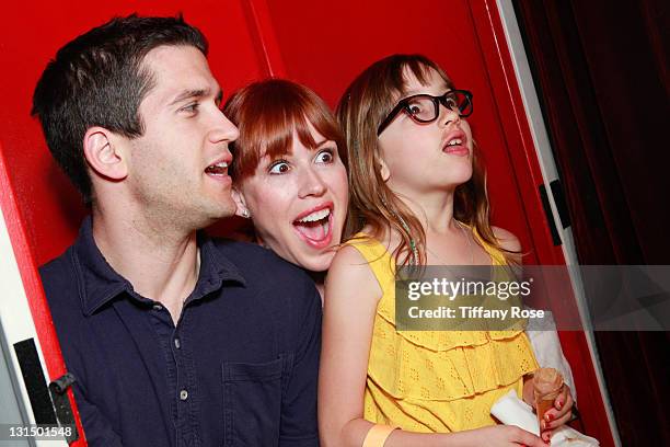 Molly Ringwald and family attend the GBK Kid's Choice Awards 2011 Gift Lounge at the SLS Hotel on April 1, 2011 in Beverly Hills, California.