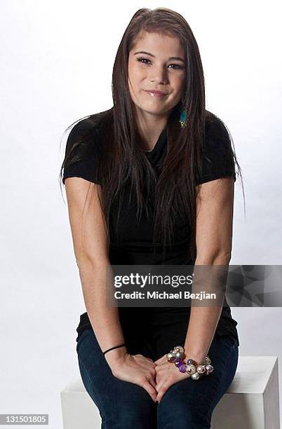 Actress Katelyn Pippy poses at The PhotoFund Portraits for charity for the YUM-O Organization on October 21, 2010 in Los Angeles, California.