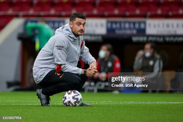 Assistant coach Albert Riera of Galatasaray during the Super Lig match between Galatasaray SK and Konyaspor at Turk Telekom Stadium on April 28, 2021...