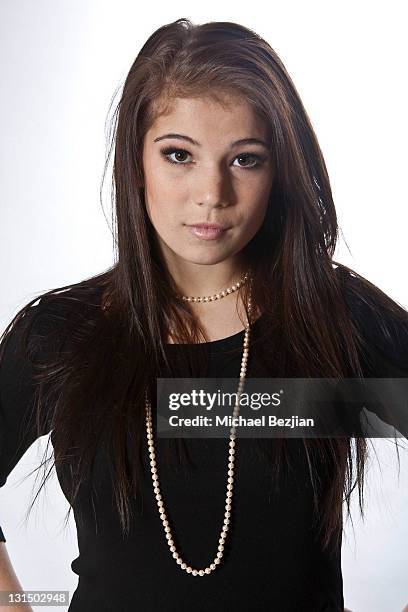 Actress Katelyn Pippy poses at The PhotoFund Portraits for charity for the YUM-O Organization on October 21, 2010 in Los Angeles, California.