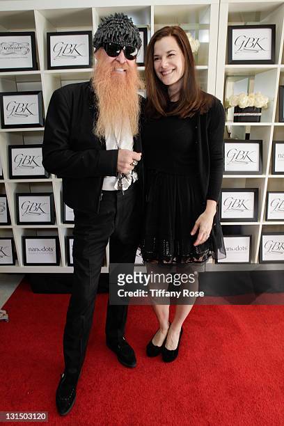 Billy Gibbons of ZZ Top and wife attend the GBK Golden Globe Gift Lounge at The London Hotel on January 15, 2011 in West Hollywood, California.