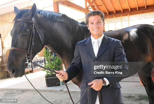 Elite Equestrian Rider Nick Haness poses during a photo shoot on July 5, 2010 in Silverado, California.