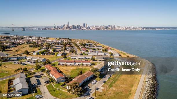 housing on treasure island san francisco bay area - treasure island california stock pictures, royalty-free photos & images