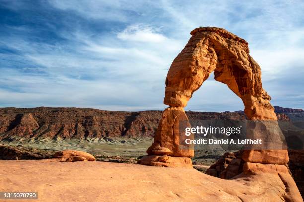 delicate arch in arches national park - moab utah stock pictures, royalty-free photos & images
