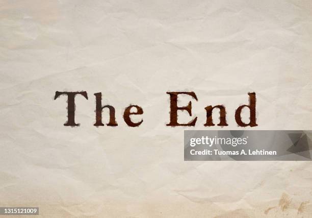 Ends Picture Example The End Words Photos and Premium High Res Pictures - Getty Images