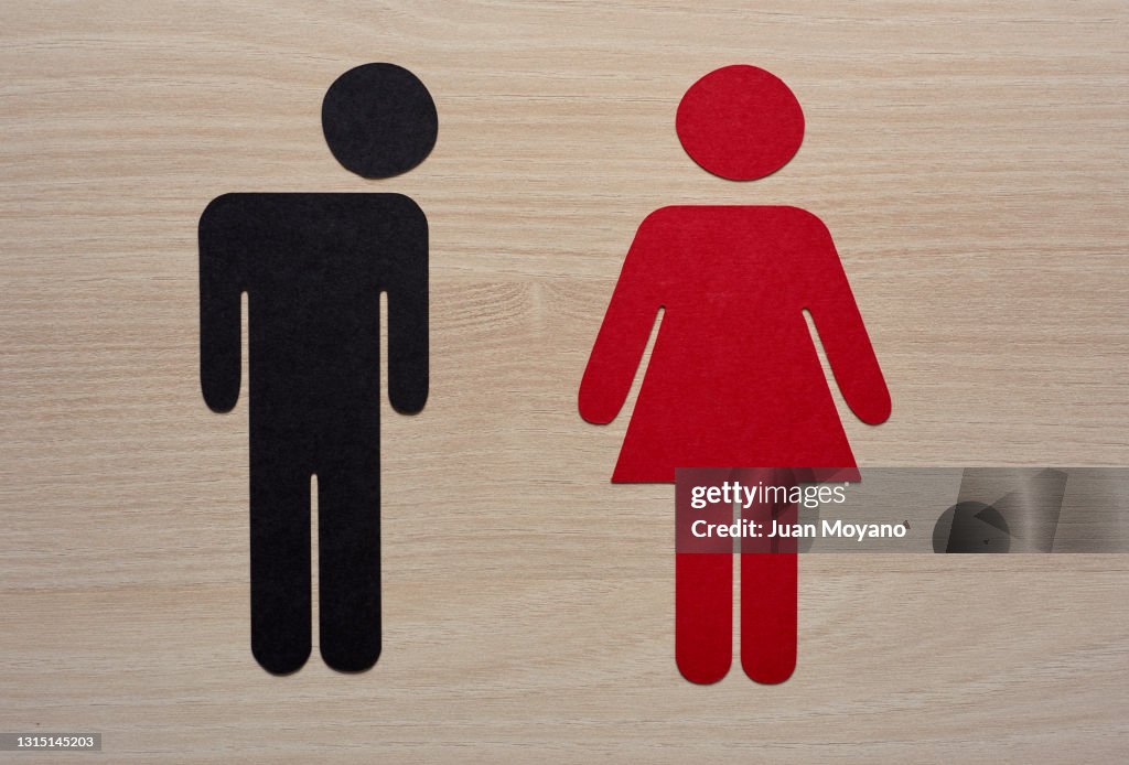 Man looking at a woman