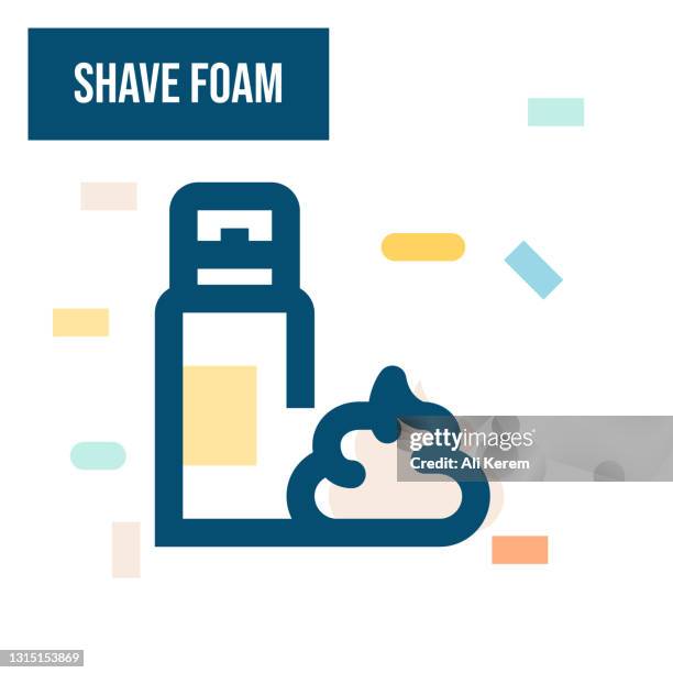 shave foam icon - razor shaving cream stock illustrations