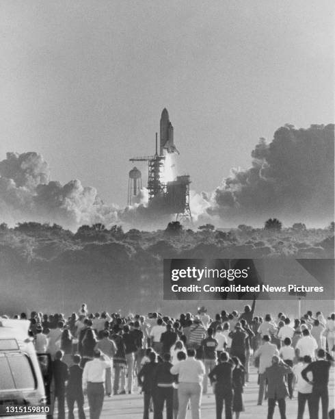 The Space Shuttle Columbia lifts off from the Kennedy Space Center, Florida, US, 12th April 1981.