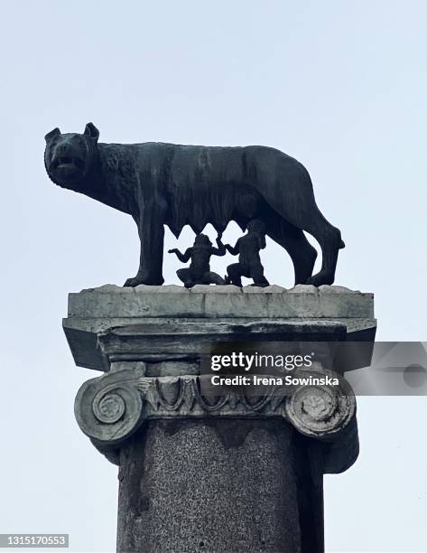 Romulus Sign Rome Romulus And Remus Statue Photos and Premium High Res Pictures - Getty ...