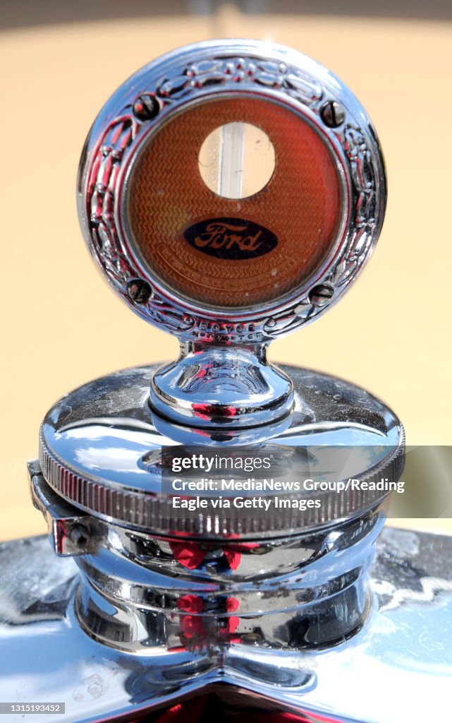 Members of the Lehigh Valley Model A Club met at North Star Automotive, Bethlehem, for their monthly meeting. A thermostatic radiator cap sits atop the 1929 Woody station wagon owned by Tim Zavacki of Palmerton, Carbon County. BC COVER Model A Ford Phot