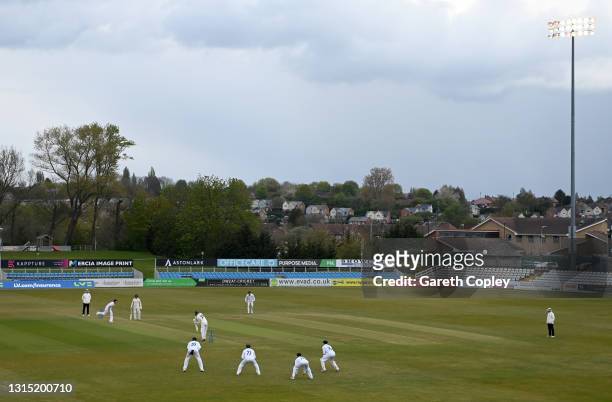 General view of play during the LV= Insurance County Championship match between at Derbyshire and Nottinghamshire The Incora County Ground on April...