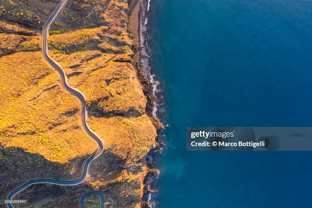 Coastal road landscape