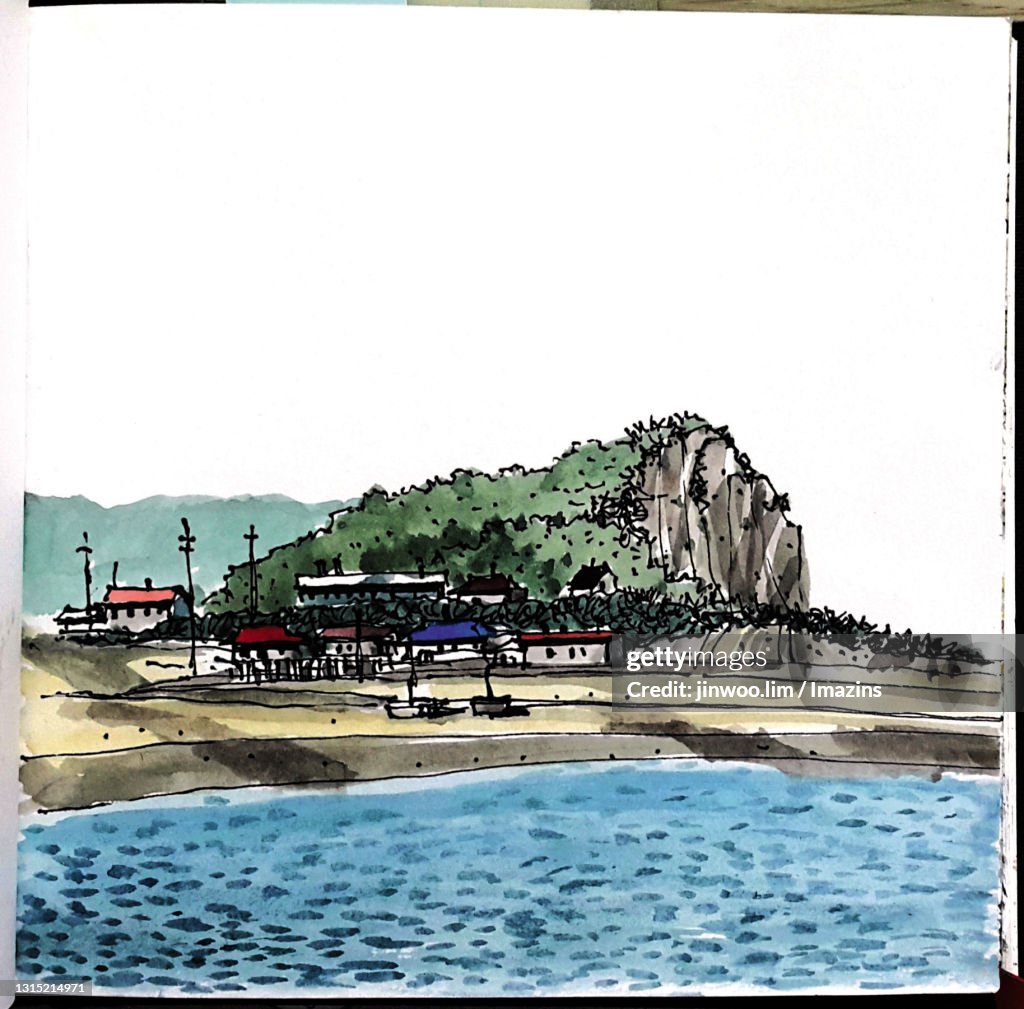Seascape of Seonyudo Island, Gunsan, South Korea