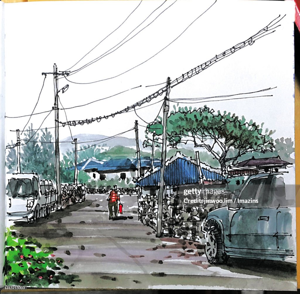A Village in Jeju Island, South Korea