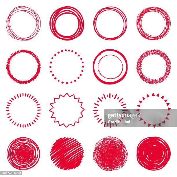 hand drawn circles - hatching stock illustrations