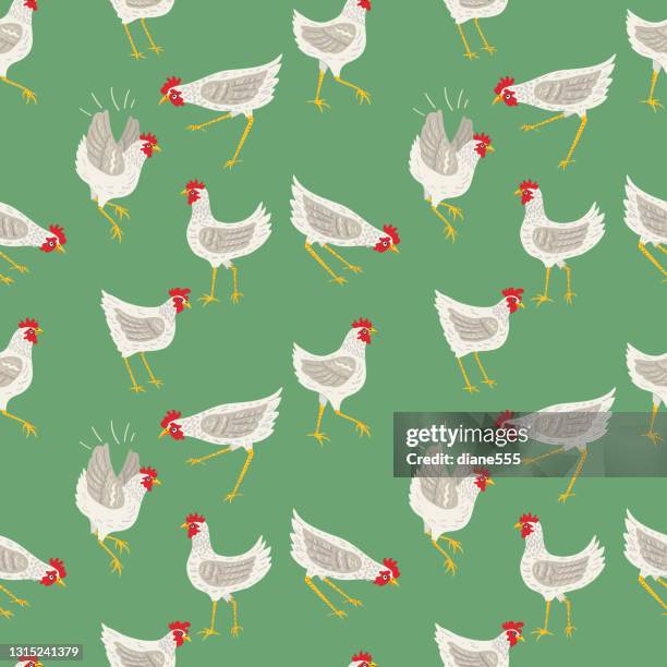 Seamless Chicken Background Patterns High-Res Vector Graphic - Getty Images
