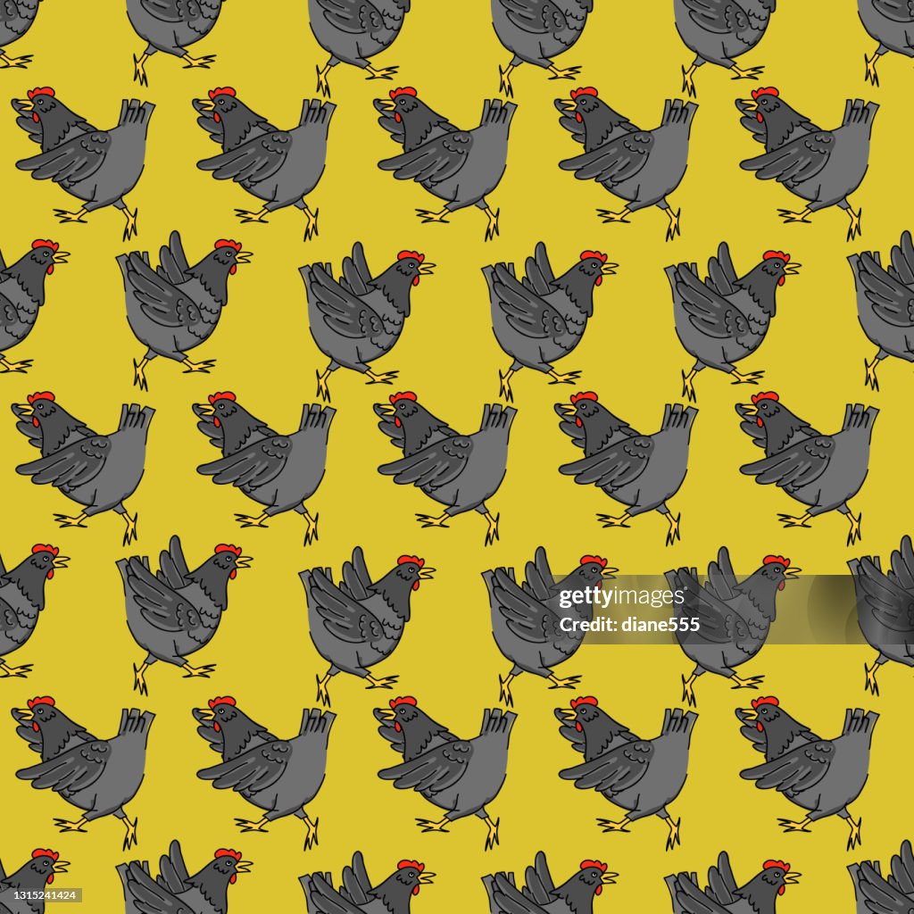 Seamless Chicken Background Patterns High-Res Vector Graphic - Getty Images