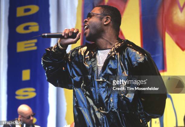 Keith Sweat performs during KMEL Summer Jam at Shoreline Amphitheatre on August 3, 1996 in Mountain View, California.
