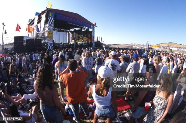 Atmosphere as Joan Osborne performs during Laguna Seca Daze at Laguna Seca Racetrack on May 25, 1996 in Monterey, California.