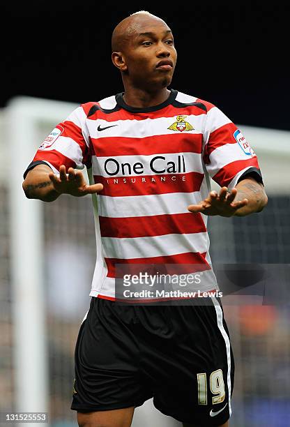 El-Hadji Diouf of Doncaster Rovers in action during the npower Championship match between Ipswich Town and Doncaster Rovers at Portman Road on...