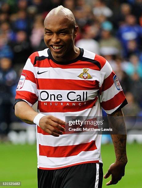 El-Hadji Diouf of Doncaster Rovers looks on during the npower Championship match between Ipswich Town and Doncaster Rovers at Portman Road on...