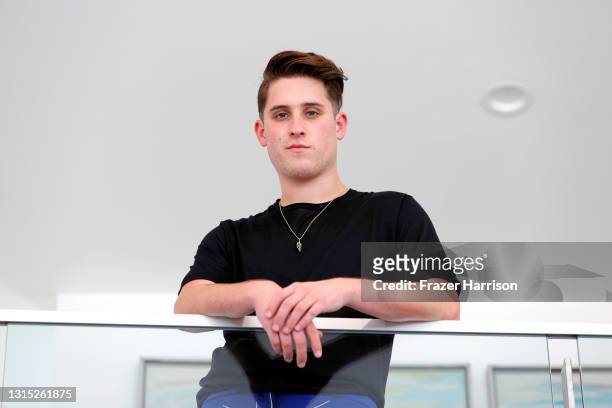 Jonathan Marc Stein attends the Jonathan Marc Stein Autumn/Winter 2021 virtual show debut filming on April 29, 2021 in Studio City, California.