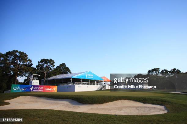 General view of the tenth green during the first round of the Valspar Championship on the Copperhead Course at Innisbrook Resort on April 29, 2021 in...