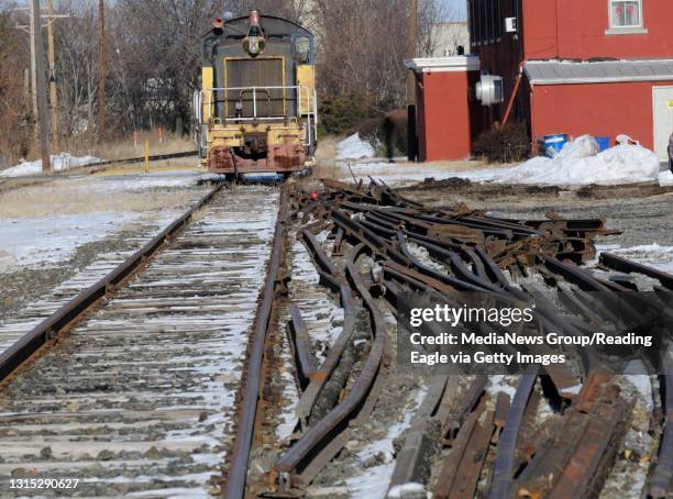 Reading Scrap Train 49 Philadelphia And Reading Railroad Stock Photos, High-Res Pictures ...