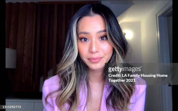 In this screengrab, Jamie Chung speaks during LA Family Housing’s Home Together virtual event, presented by RBC|City National Bank and The Smidt...