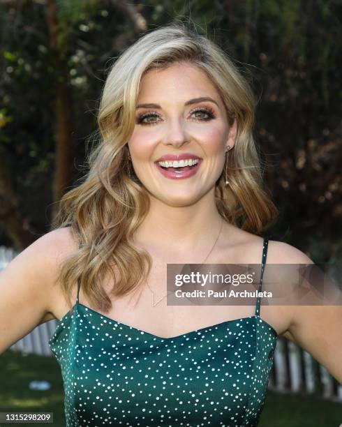 Actress Jen Lilley visits Hallmark Channel's "Home & Family" at Universal Studios Hollywood on April 29, 2021 in Universal City, California.