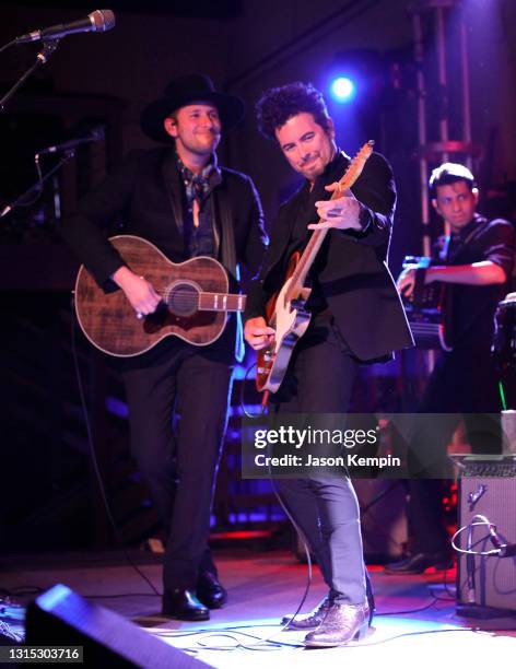 Derek James and Jerry Fuentes of The Last Bandoleros perform at 3rd & Lindsley on April 29, 2021 in Nashville, Tennessee.