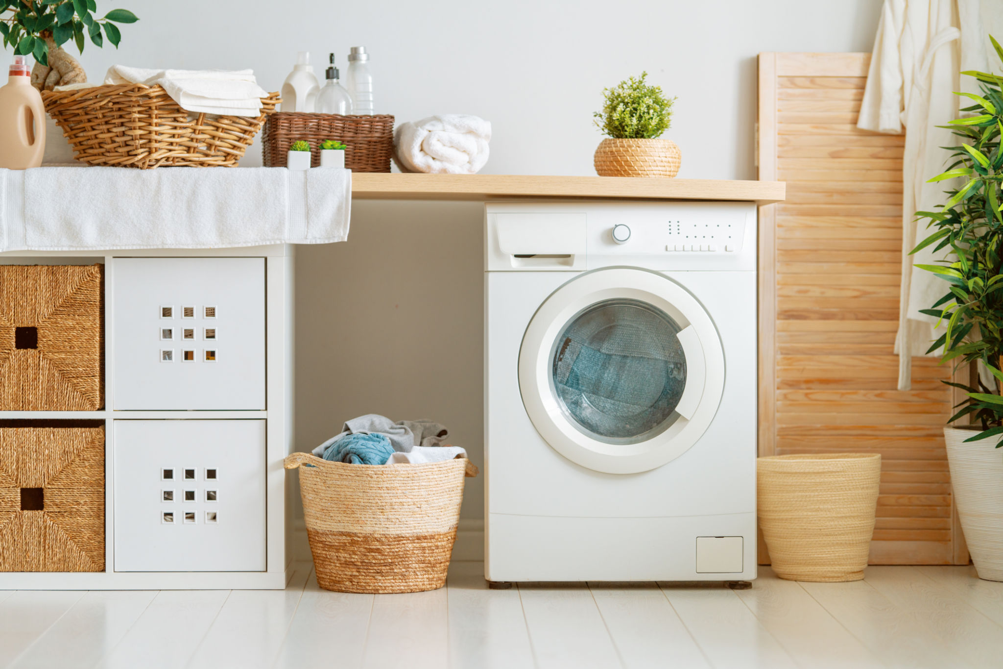 preparing area for washing