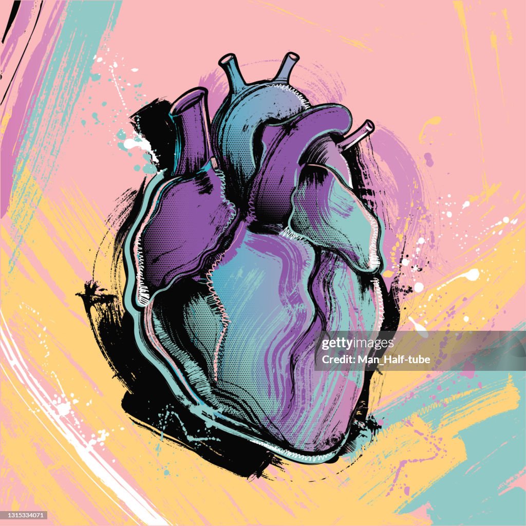 Heart Path Abstract Abstract Human Heart Art