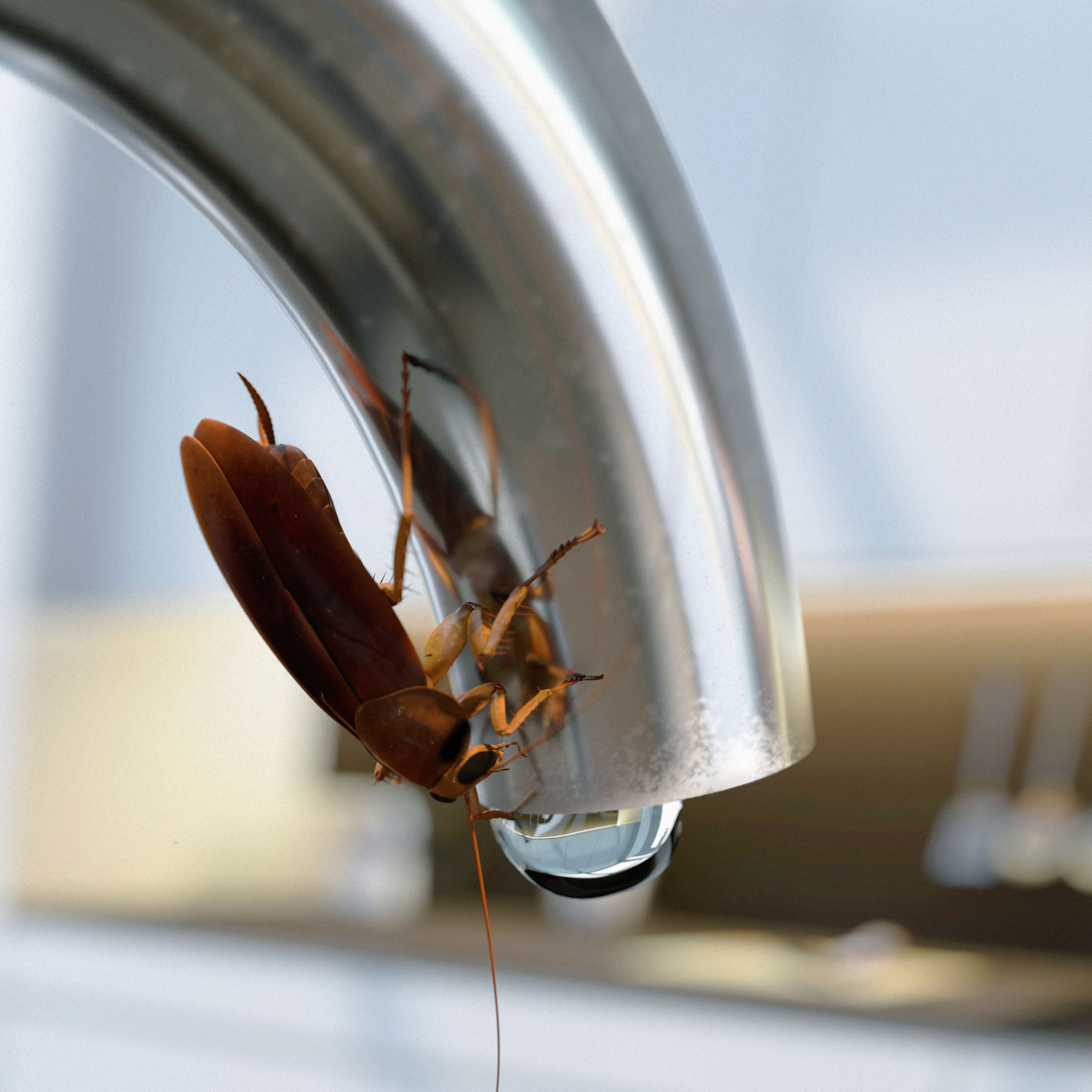 cockroach hiding