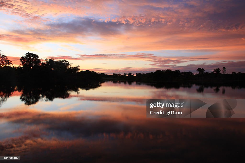 Amazon River sunrise