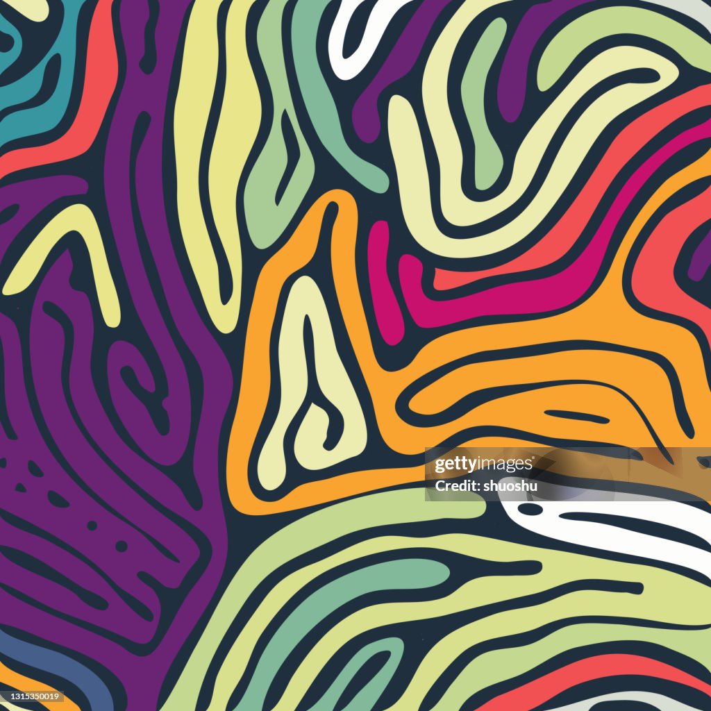 Abstract Color Curve Stripe Texture Pattern Background High-Res Vector ...