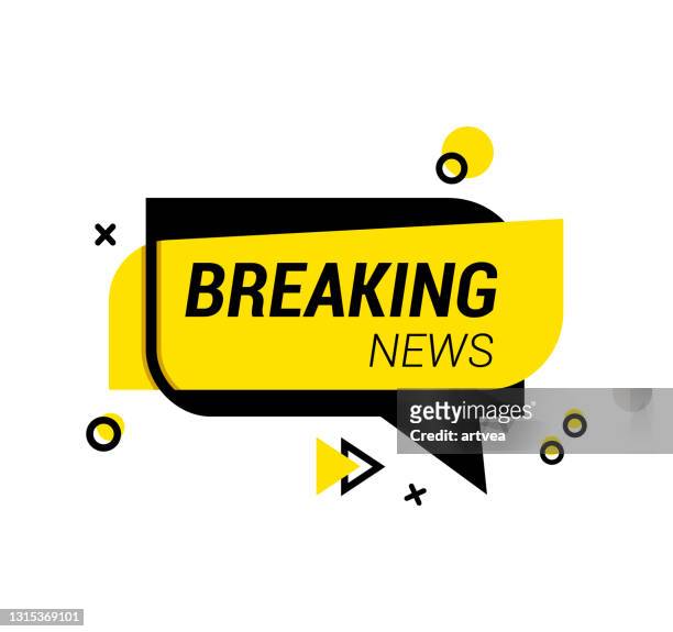 speech bubble with breaking news - breaking news stock illustrations