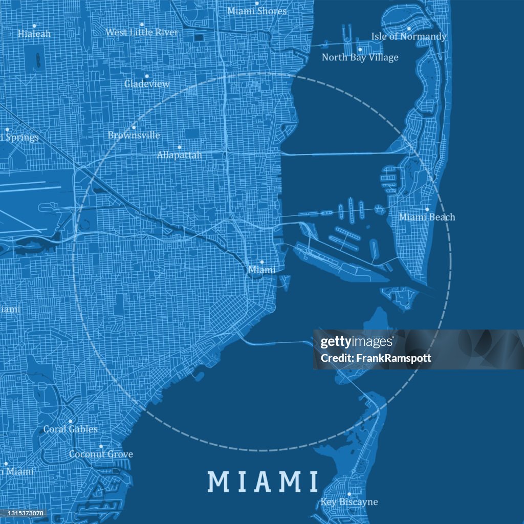 Miami Fl City Vector Road Map Blue Text High-Res Vector Graphic - Getty  Images