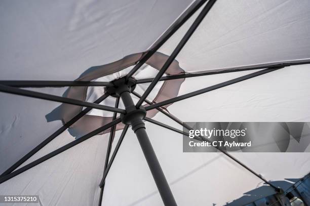 garden parasol umbrella sun - markise garten stock-fotos und bilder