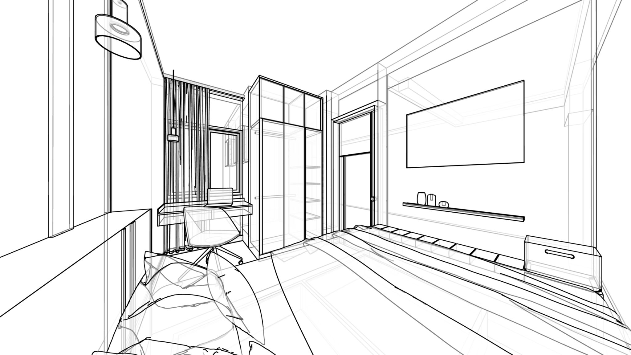 hotel room layout